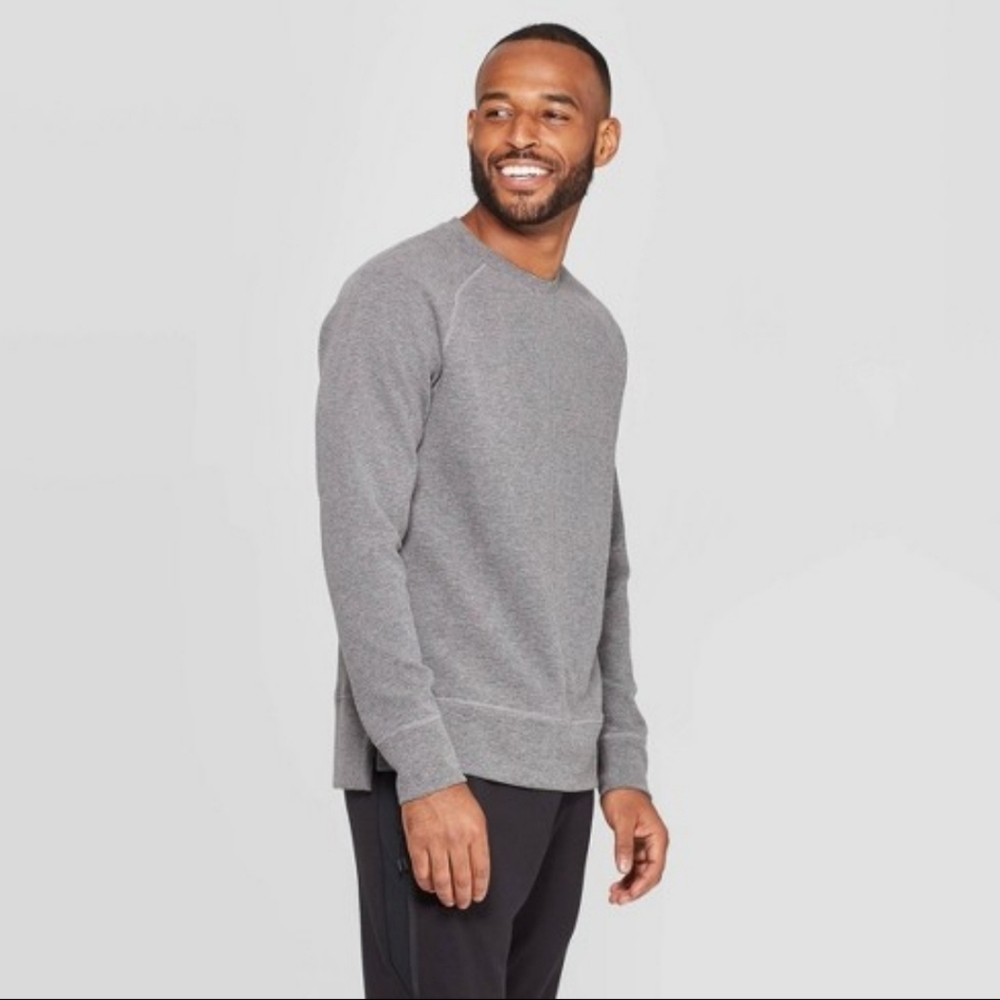 Men's Waffle Knit Crew Sweatshirt c9 Champion
